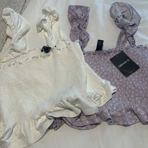 FOREVER 21 SMOCKED TANKS